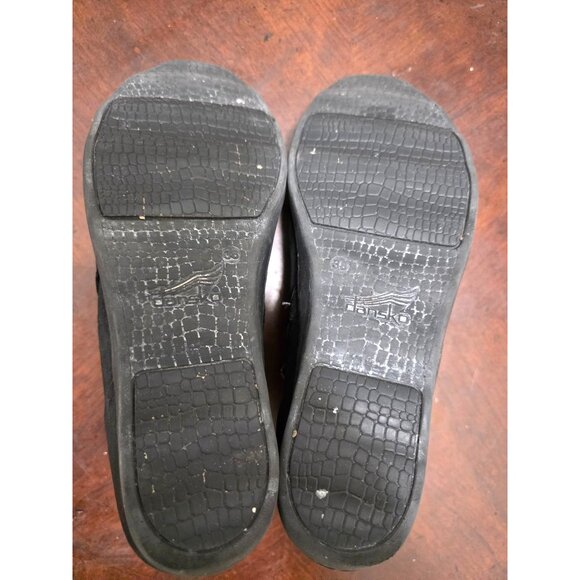 Dansko Women's Black Leather Ankle Boots Side Zippers Size 38 - Picture 8 of 10